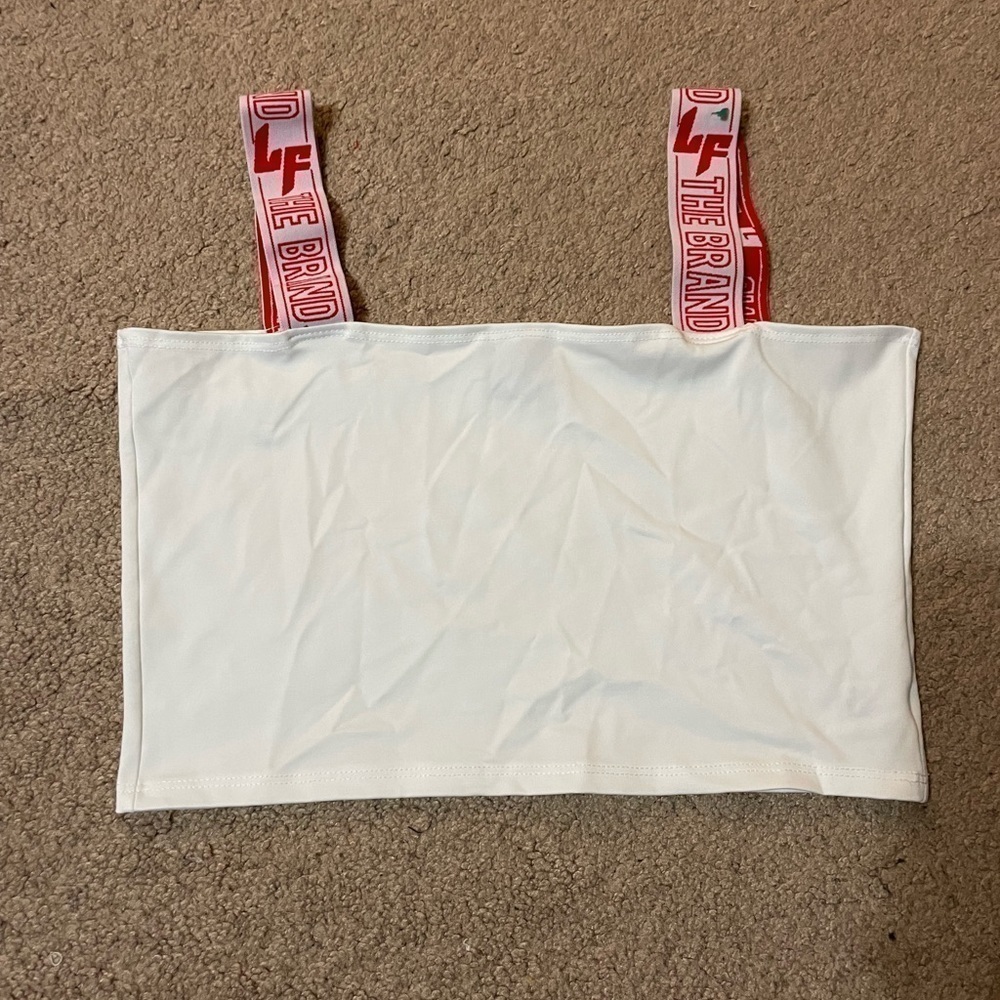LF The‎ brand white crop top size large